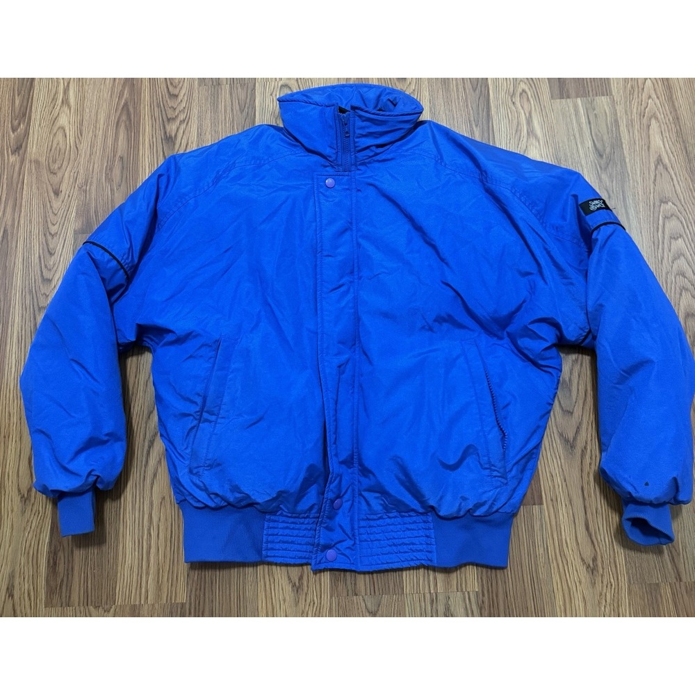 Swing West Vintage Down Ski Bomber Jacket Mens Medium Made In USA Blue